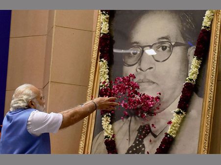 In Pics: Narendra Modi unveils Foundation Plaque of Dr. Ambedkar National Memorial