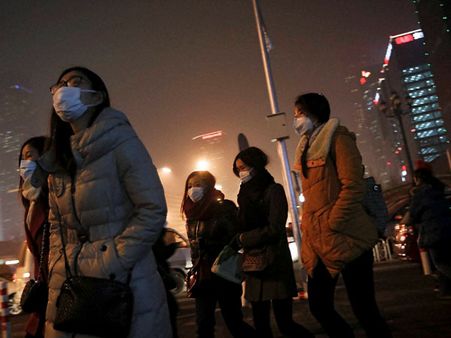 Cold front eases smog in China