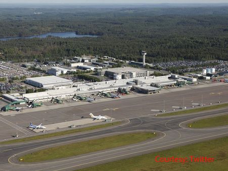 Swedish airport partially evacuated due to threat