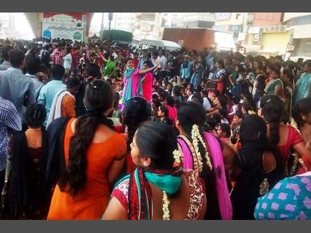 In Pics: Garment factory workers bring traffic to a standstill in Bengaluru