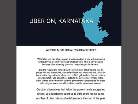 Bengaluru: New government rule will cost 30% more to commuters, says Uber