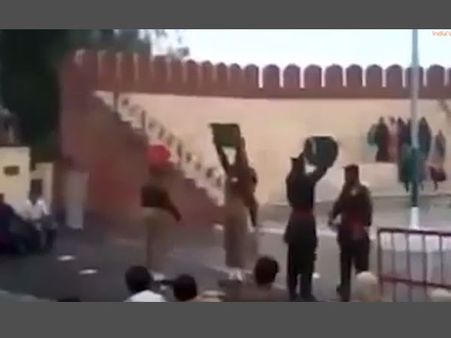 Viral video: India, Pakistan soliders clash during retreat ceremony in Punjab