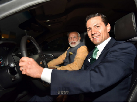Modi in Mexico: President drives PM to a restaurant