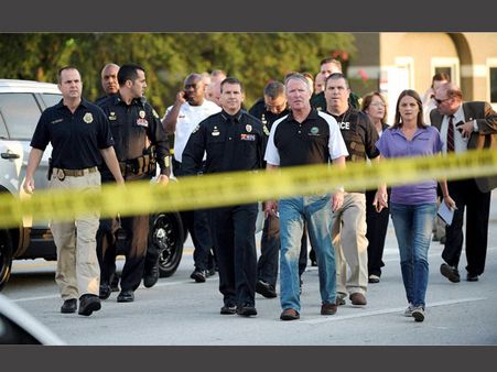 Third night of protests in US city amid heavy security