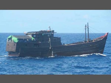 Coast Guard seizes suspected boat from Myanmar