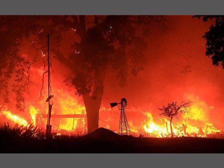 2nd wildfire breaks out on California military base