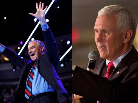 Mike Pence, Tim Kaine face off in vice-presidential debate