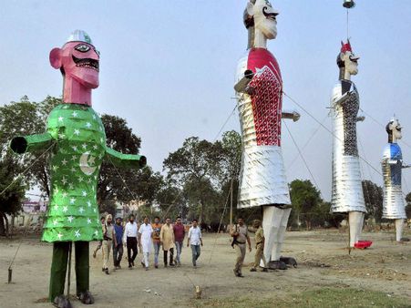 Ravanas go up in smoke, with clear message to Pakistan