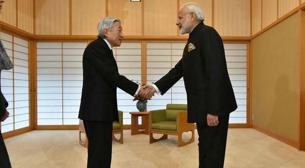 PM Narendra Modi meets Japanese Emperor Akihito