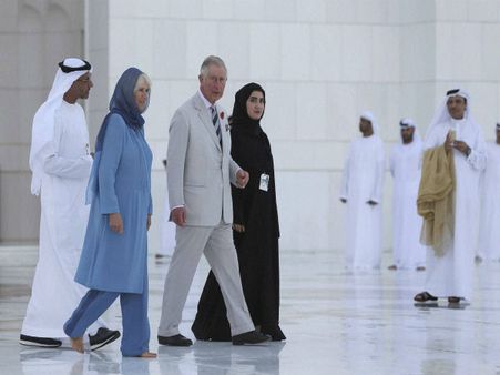 Britain's Prince Charles, Camilla visit UAE mosque on tour