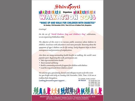 Walkathon at Bengaluru on World Diabetes day