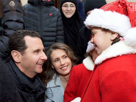 Bashar Assad visits Christian orphanage on Christmas Day