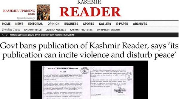 <i>Kashmir Reader</i> back on the stands after JK govt revokes ban