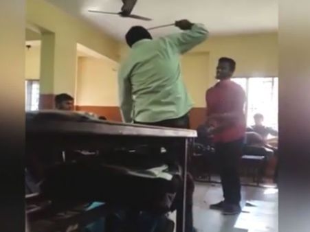 Hyderabad: Lecturer caught on camera caning students for delayed assignments