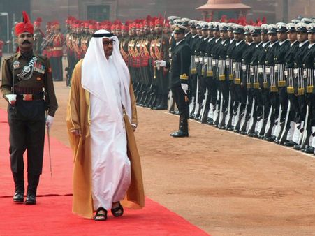 Abu Dhabi Crown Prince accorded ceremonial reception at Rastrapati Bhawan