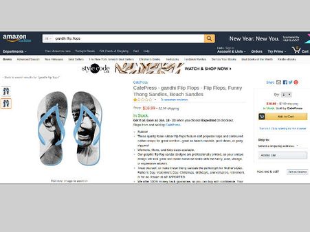 After Indian flag, Amazon US now selling Gandhi flip flops
