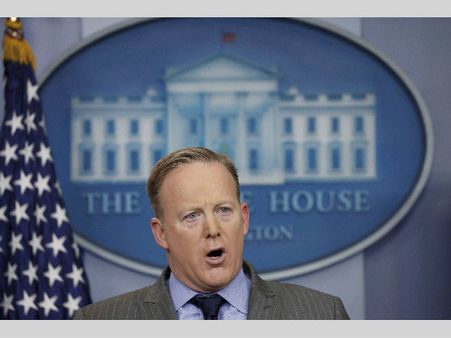 Sean Spicer hosts first press conference of Trump administration