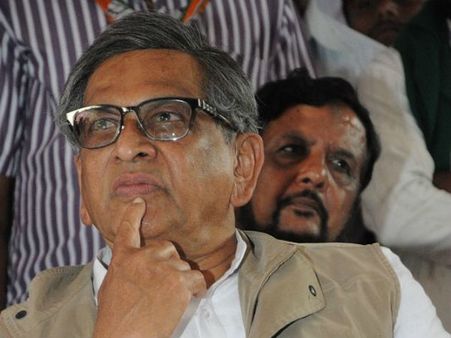 S M Krishna met BJP’s Amit Shah before quitting Congress