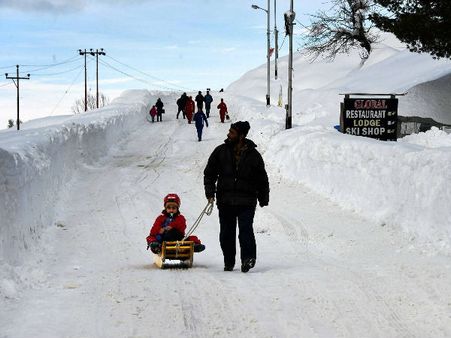 In Pics: Tourists flock to snow-laden Gulmarg