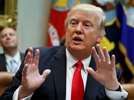 UP: Donald Trump's effigy burnt