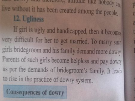‘Ugliness, handicap cause dowry' says Maha textbook; activists slam board