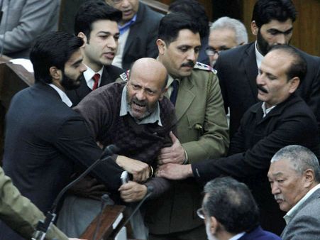 Ruckus in J-K assembly, marshal injured