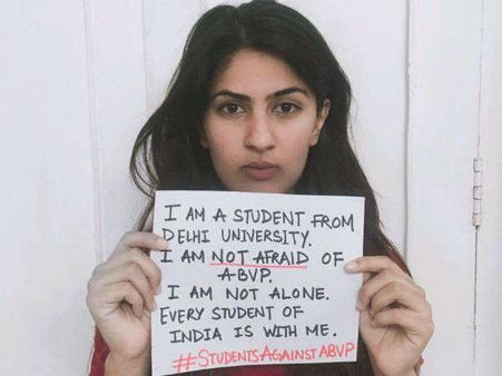 Gurmehar gets security in Punjab, Haryana minister flays her