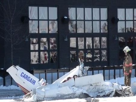Planes collide over mall near Montreal, 1 dead