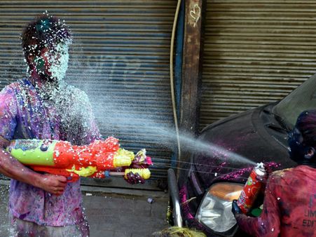 Vibrant colours, joy, mark Holi celebrations in Delhi