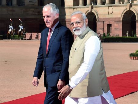 Modi turns Delhi guide for Australian Prime Minister