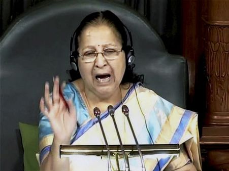 Sumitra Mahajan congratulates LS on early passage of budget