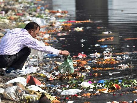 River activists march against Yamuna polluters