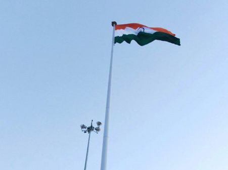 100 ft tall flag post installed in Thane