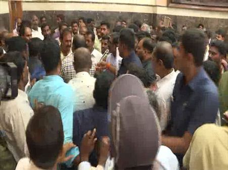 Caught on camera: JD(S) leader H D Kumaraswamy slaps party worker