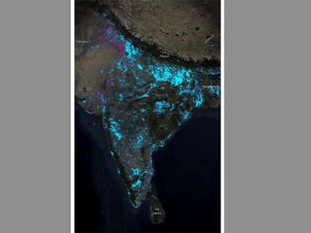 Night-time map lights up India, testifies success of rural electrification