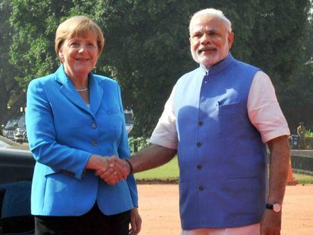 Modi backs Merkel's 'strong leadership' while Trump slams Germany