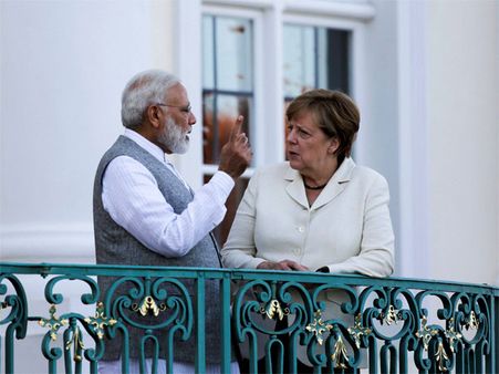 PM Modi attends IGC plenary meeting with Merkel