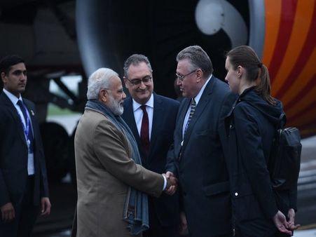 Modi arrives in Russia to strengthen bilateral ties