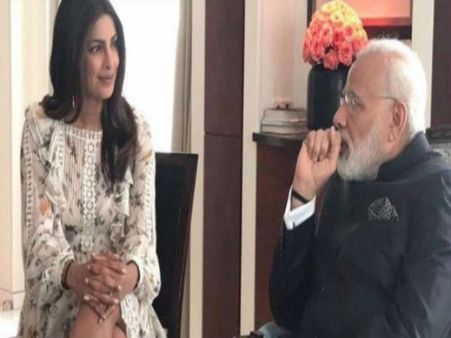 After Priyanka posts picture with PM Modi, <i>sanskaris</i> troll actress over mini dress