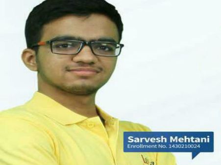 JEE Advanced result 2017: Sarvesh Mehtani is All India topper