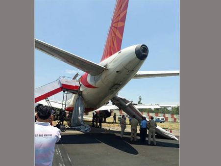Scare for 134 passengers as AI flight's tyre bursts during landing at Jammu