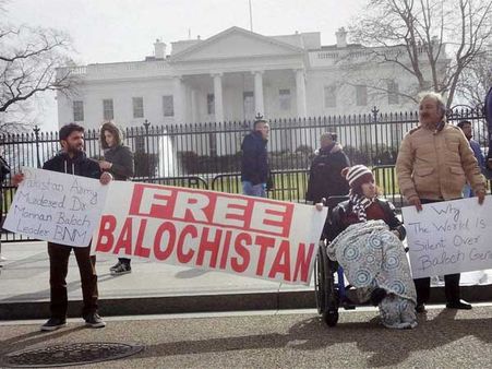 Balochs protest against Pak atrocities in Geneva