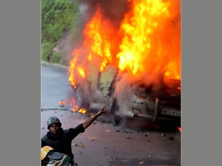 GJM protest: GJM supporters torch health centre, hydel project