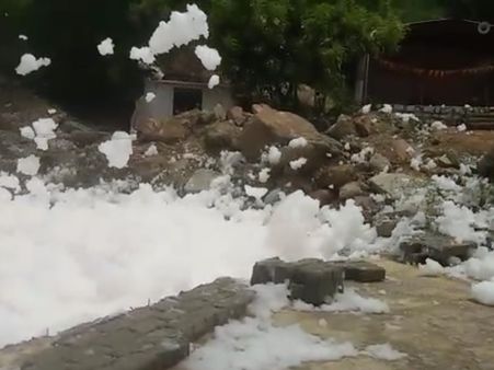 After Bengaluru, it is snowing toxic foam in Hyderabad