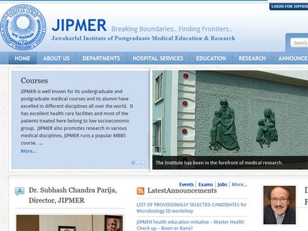 JIPMER MBBS 2017 entrance test result by June 19