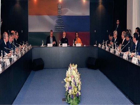 Modi meets Governors of 16 Russian regions