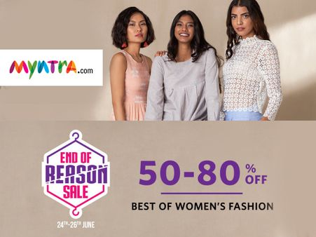 Myntra End Of Reason Sale (24 - 26 Jun) : Get Up To 50 - 80% Off*