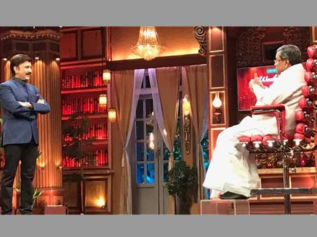 First movie, now TV: Karnataka Chief Minister Siddaramaiah shoots for talk show