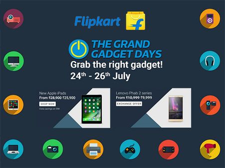 Flipkart's 'The Grand Gadget Days' (24th - 26th July) Up To 80% Discount on Products!