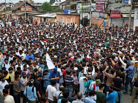 A terrorist funeral with a difference: No pro Pak slogans in Valley this time
